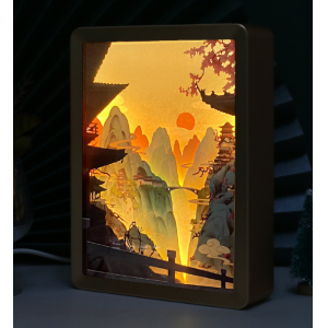 创意文创礼品公司活动礼物桌面相框灯卧室小夜灯摆件3D立体纸雕灯