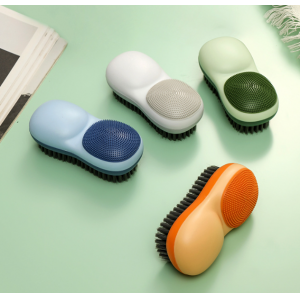 新款双面软毛洗衣刷不伤衣服家用握感舒适多功能清洁刷子神器