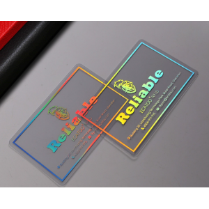 透明名片厂制作定做高端塑料烫金渐变镭射透明pvc名片订制